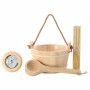 Juego de Accesorios de Sauna 4 pcs Marrón en Piscinas | Comprar online en Foru.es