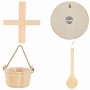 Juego de Accesorios de Sauna 4 pcs Marrón en Piscinas | Comprar online en Foru.es