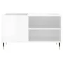 Glänzend weißer Schallplattenschrank aus Holzwerkstoff, 85 x 38 x 48 cm von vidaXL, CD- und DVD-Speicher - Ref: Foro24-831694...