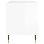 Mueble de discos madera de ingeniería blanco brillo 85x38x48 cm de vidaXL, Almacenamiento para CD y DVD - Ref: Foro24-831694,...