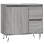 Armario de baño madera contrachapada gris Sonoma 65x33x60 cm de vidaXL, Muebles de baño - Ref: Foro24-831610, Precio: 65,10 €...