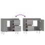 Armario de baño madera contrachapada gris Sonoma 65x33x60 cm de vidaXL, Muebles de baño - Ref: Foro24-831610, Precio: 65,10 €...