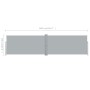 Toldo Lateral Retráctil 160x600 cm Gris en Sombrillas | Comprar online en Foru.es