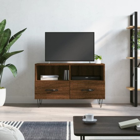 Mueble para TV madera contrachapada roble marrón 80x36x50 cm de vidaXL, Muebles TV - Ref: Foro24-828971, Precio: 64,60 €, Des...