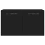 Armario de pared madera de ingeniería negro 60x36,5x35 cm de vidaXL, Taquillas y armarios de almacenamiento - Ref: Foro24-830...