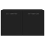 Armario de pared madera de ingeniería negro 60x36,5x35 cm de vidaXL, Taquillas y armarios de almacenamiento - Ref: Foro24-830...