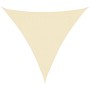 Toldo de vela triangular HDPE 3,6x3,6x3,6 m color crema en Sombrillas | Comprar online en Foru.es