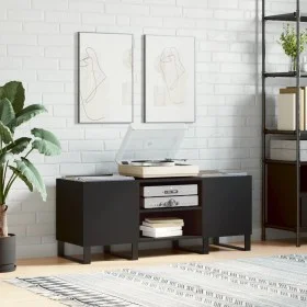 Mueble para discos madera contrachapada negro 121x38x48 cm de vidaXL, Almacenamiento para CD y DVD - Ref: Foro24-831685, Prec...