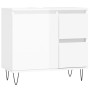Armario de baño madera contrachapada blanco brillo 65x33x60 cm de vidaXL, Tocadores de baño - Ref: Foro24-831606, Precio: 114...