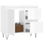 Armario de baño madera contrachapada blanco brillo 65x33x60 cm de vidaXL, Tocadores de baño - Ref: Foro24-831606, Precio: 114...
