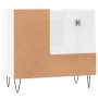 Armario de baño madera contrachapada blanco brillo 65x33x60 cm de vidaXL, Tocadores de baño - Ref: Foro24-831606, Precio: 114...