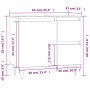 Armario de baño madera contrachapada blanco brillo 65x33x60 cm de vidaXL, Tocadores de baño - Ref: Foro24-831606, Precio: 114...