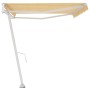 Toldo de pie automático amarillo y blanco 500x300 cm en Toldos | Comprar online en Foru.es