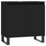 Armario de baño madera de ingeniería negro 58x33x60 cm de vidaXL, Tocadores de baño - Ref: Foro24-831589, Precio: 55,10 €, De...