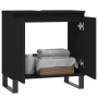 Armario de baño madera de ingeniería negro 58x33x60 cm de vidaXL, Tocadores de baño - Ref: Foro24-831589, Precio: 55,10 €, De...