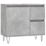 Armario de baño madera contrachapada gris hormigón 65x33x60 cm de vidaXL, Tocadores de baño - Ref: Foro24-831608, Precio: 63,...