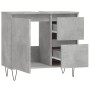 Armario de baño madera contrachapada gris hormigón 65x33x60 cm de vidaXL, Tocadores de baño - Ref: Foro24-831608, Precio: 63,...