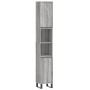 Armario de baño madera contrachapada gris Sonoma 30x30x190 cm de vidaXL, Tocadores de baño - Ref: Foro24-831546, Precio: 95,5...