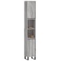 Armario de baño madera contrachapada gris Sonoma 30x30x190 cm de vidaXL, Tocadores de baño - Ref: Foro24-831546, Precio: 95,5...