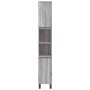 Armario de baño madera contrachapada gris Sonoma 30x30x190 cm de vidaXL, Tocadores de baño - Ref: Foro24-831546, Precio: 95,5...