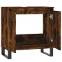 Armario de baño madera de ingeniería roble ahumado 58x33x60 cm de vidaXL, Tocadores de baño - Ref: Foro24-831593, Precio: 47,...