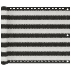 Toldo para balcón HDPE 75x400 cm gris antracita y blanco en Sombrillas | Comprar online en Foru.es