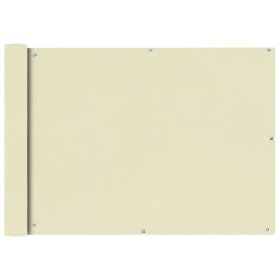 Toldo para balcón tela oxford 75x400 cm crema en Sombrillas | Comprar online en Foru.es
