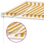 Toldo automático LED sensor de viento amarillo blanco 500x300cm en Toldos | Comprar online en Foru.es