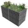 Arriate de acero de gaviones plateado 180x90x100 cm en Macetas y jardineras | Comprar online en Foru.es