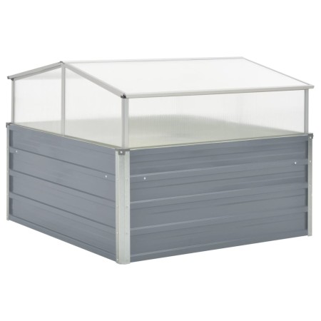 Invernadero 100x100x85 cm acero galvanizado gris en Macetas y jardineras | Comprar online en Foru.es