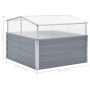 Invernadero 100x100x85 cm acero galvanizado gris en Macetas y jardineras | Comprar online en Foru.es