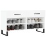 Banco zapatero madera de ingeniería blanco 102x35x55 cm de vidaXL, Zapateros y organizadores de calzado - Ref: Foro24-829764,...