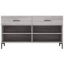 Banco zapatero madera de ingeniería gris Sonoma 102x35x55 cm de vidaXL, Zapateros y organizadores de calzado - Ref: Foro24-82...
