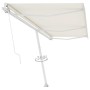 Toldo de pie retráctil manual crema 600x300 cm en Toldos | Comprar online en Foru.es