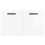 Armario pared madera contrachapada blanco brillo 60x36,5x35 cm de vidaXL, Taquillas y armarios de almacenamiento - Ref: Foro2...