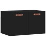 Armario de pared madera de ingeniería negro 60x36,5x35 cm de vidaXL, Taquillas y armarios de almacenamiento - Ref: Foro24-829...