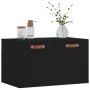 Armario de pared madera de ingeniería negro 60x36,5x35 cm de vidaXL, Taquillas y armarios de almacenamiento - Ref: Foro24-829...