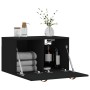 Armario de pared madera de ingeniería negro 60x36,5x35 cm de vidaXL, Taquillas y armarios de almacenamiento - Ref: Foro24-829...