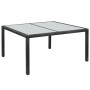 Mesa de jardín ratán sintético negro 150x90x75 cm en Mesas de jardín | Comprar online en Foru.es