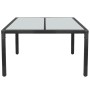 Mesa de jardín ratán sintético negro 150x90x75 cm en Mesas de jardín | Comprar online en Foru.es