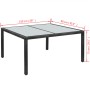 Mesa de jardín ratán sintético negro 150x90x75 cm en Mesas de jardín | Comprar online en Foru.es