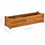 Arriate de madera de acacia 100x30x25 cm en Macetas y jardineras | Comprar online en Foru.es
