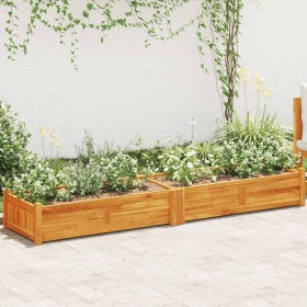Arriate de madera de acacia 200x50x25 cm en Macetas y jardineras | Comprar online en Foru.es