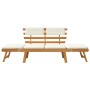 Banco de jardín con cojines 2 en 1 190 cm madera maciza acacia en Bancos de jardín | Comprar online en Foru.es