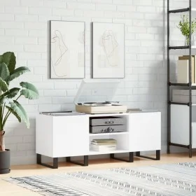 Mueble para discos madera contrachapada blanco 121x38x48 cm de vidaXL, Almacenamiento para CD y DVD - Ref: Foro24-831684, Pre...