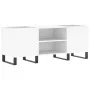 Plywood white record storage unit 121x38x48 cm by vidaXL, CD and DVD storage - Ref: Foro24-831684, Price: 82,74 €, Discount: %