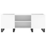 Mueble para discos madera contrachapada blanco 121x38x48 cm de vidaXL, Almacenamiento para CD y DVD - Ref: Foro24-831684, Pre...