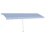 Toldo retráctil manual con luz LED azul y blanco 600x300 cm en Toldos | Comprar online en Foru.es