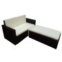 Set muebles de jardín 2 piezas y cojines ratán sintético marrón en Conjuntos de jardín | Comprar online en Foru.es
