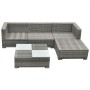 Set de muebles de jardín 5 pzas y cojines ratán sintético gris en Conjuntos de jardín | Comprar online en Foru.es